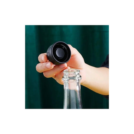 Tapón Para Botellas De Vino Bebidas Tapa Al Vacío Negro