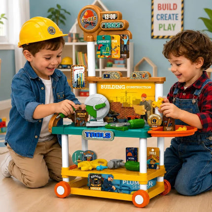 Set Carro Valija De Juguete Con Herramientas 63 Piezas
