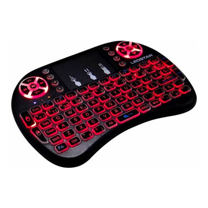 Teclado Wireless Ledstar Con Luz Led Rgb  Negro