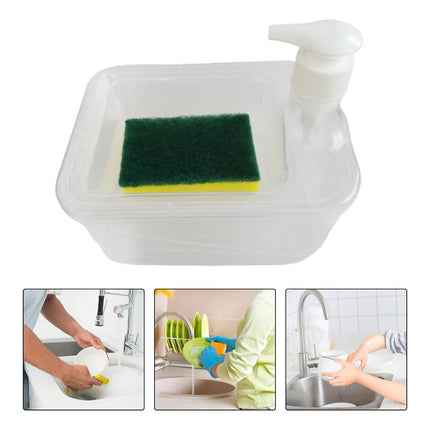 Dispensador Jabon Y Porta Esponja Plastico F9921 V