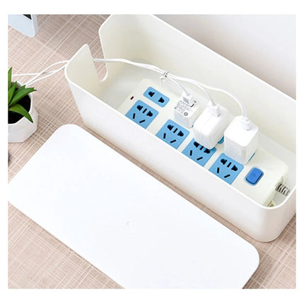 Caja Organizador  Oculta Alargues Cables Escritorio Mediana