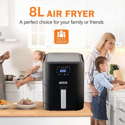 Freidora Sin Aceite Marvo Haf-106 8l Negro Negro