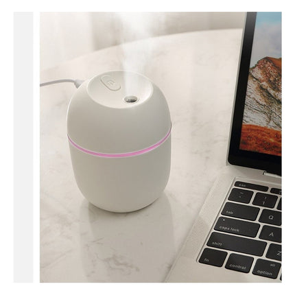 Difusor Aromatizante Humidificador Y Veladora Blanca Usb,,