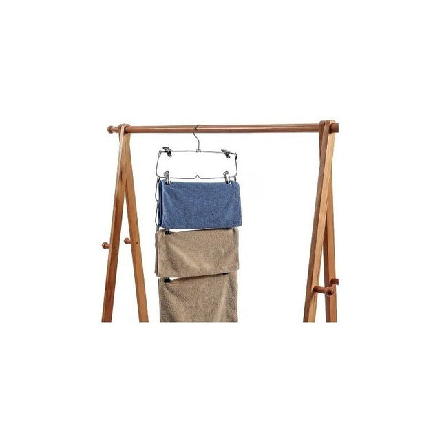 Percha De Metal Con Pinza Ahorro De Espacio X 6 Prendas