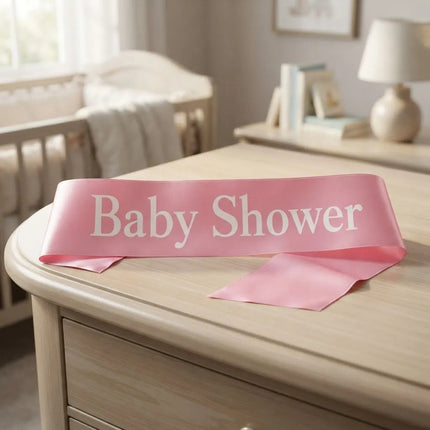 Banda Decorativa Para Baby Shower 160x10cm Rosa