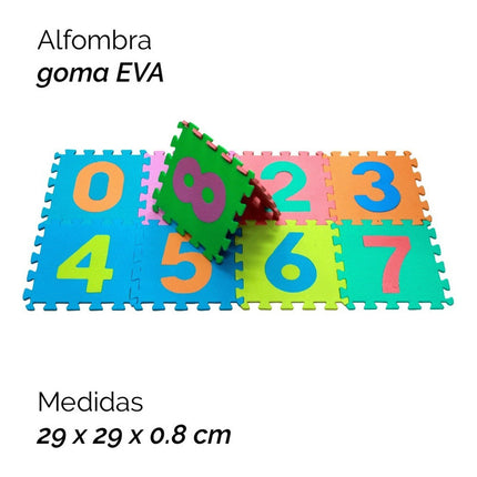 Alfombra Goma Eva X10 Diseño Numero Varios