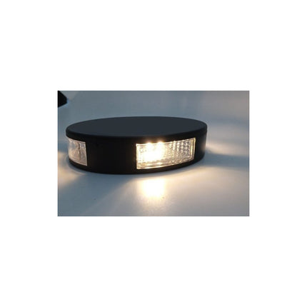 Foco  Solar Led Decoración Fotocélula Calida 4 Led Ovaldo Negro