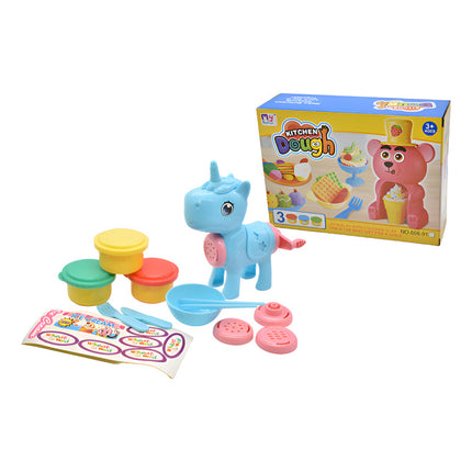 Juego De Masas De Moldear Unicornio 22x16x7cm X