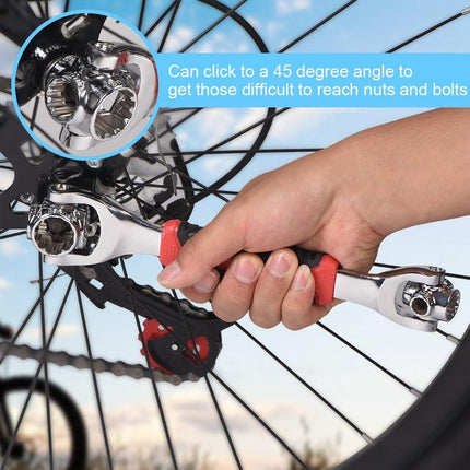 Llave Universal Wrench 48 En 1 Adaptable 360° Giro Fácil  Plateado