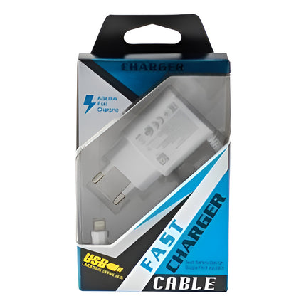 Cargador Compatible Con iPhone A 220 V 1 Usb 2.0a Blanco