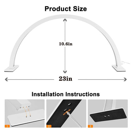 Lampara Led Media Luna Multifunción Blanco