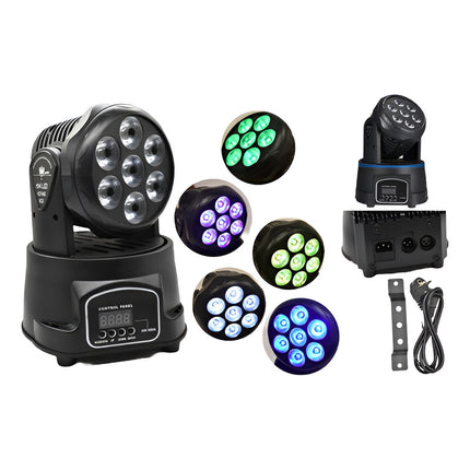 Las Luces De Cabeza Móvil Con 7 Luces Led Rgbw De 10 W