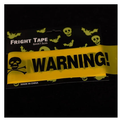 Cinta De Precaución Para Decoración De Halloween Amarillo