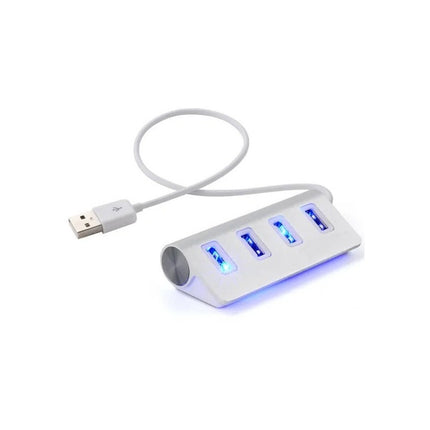 Hub Usb 3.0 De Aluminio 4 Puertos Con Cable Blindado Premium