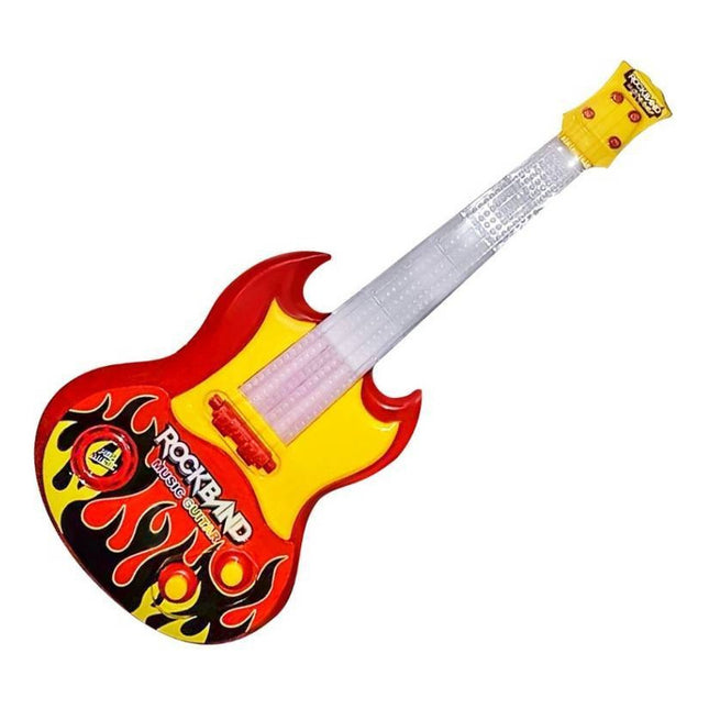 Set De Micrófono Y Guitarra Con Luces Y Sonido 808a Bde