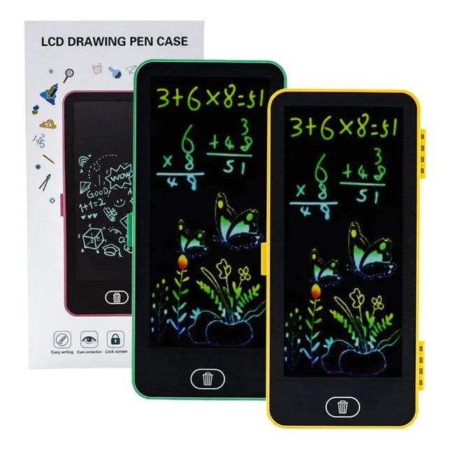 Cartuchera Para Lapices Con Pantalla Lcd Para Tomar Notas Rojo