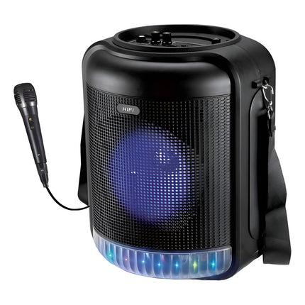 Parlante Portátil 6.5  Con Bluetooth Y Luz Led Negro