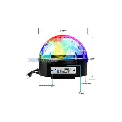 Bola De Luces Audioritmica Discoteca Bluetooth Parlante Led