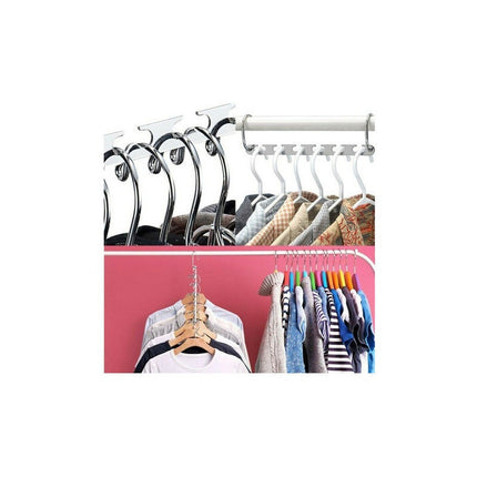 Perchero Telescopico De Metal, Plegable Regulable 6 Perchas N/a