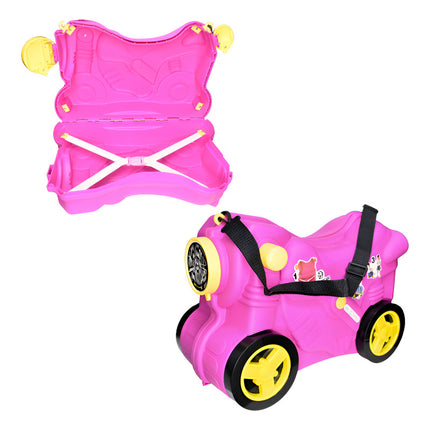 Moto Valija Infantil 48x35x23cm. Rosa Rosado