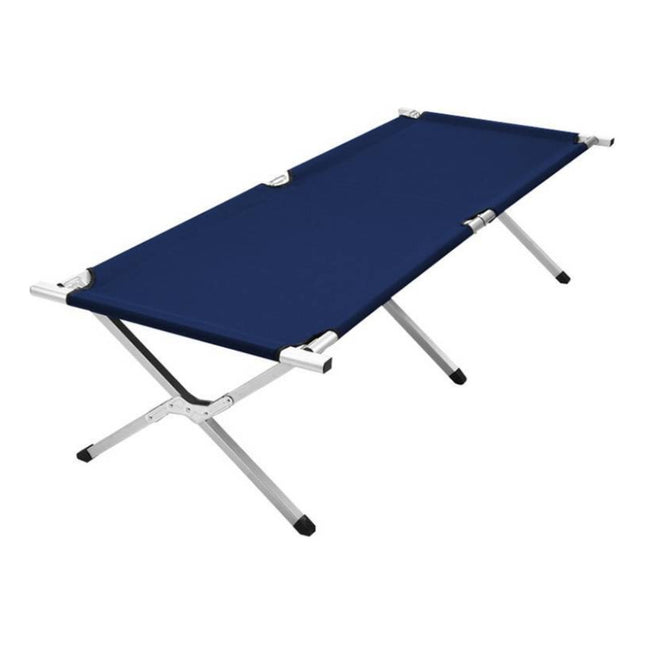 Catre Cama Camping Plegable Lona Y Aluminio Exterior Premium X
