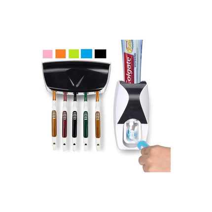 Dispensador De  Pasta Dientes Y  Porta Cepillo