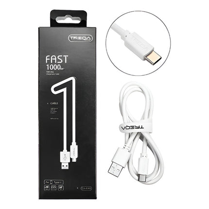 Cable Tipo C 1  Metro Cargador / Datos  Blanco