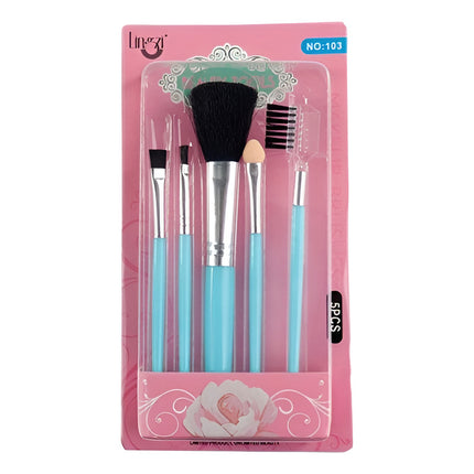 Pinceles De Maquillaje X5 Medidas: 18.5 X 10 Cm