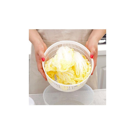 Centrifugador De Vegetales Escurridor De Lechuga  Blanco Y Verde