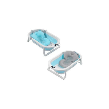 Bañito Plegable Con Termometro + Colchon Baby Splash Bebe  Blanco