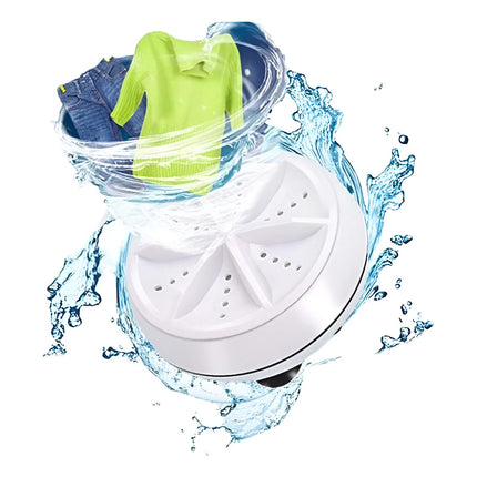 Mini Lavarropa Para Ropa  Interior Motor Usb Celeste
