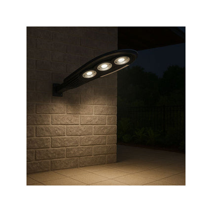 Luz Foco Solar Induction X3 Cob Negro