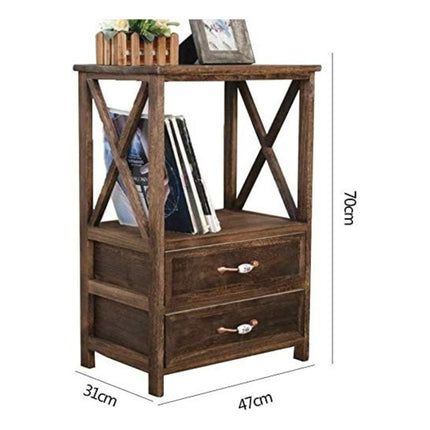 Mueble Organizador Con Dos Cajones En Madera