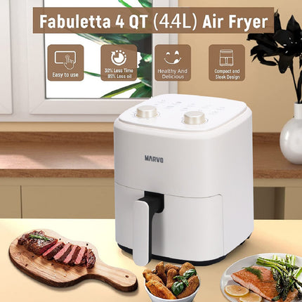 Freidora Sin Aceite Marvo 4,4lts Antiadherente 1350w Blanco