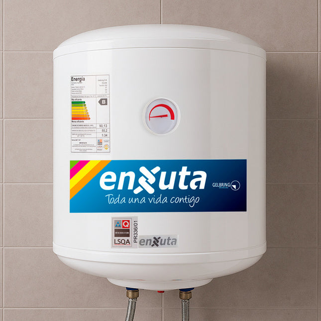 Termotanque Calefon Enxuta 40 Litros Tanque De Acero Color Blanco