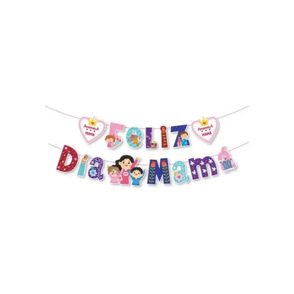 Guirnalda Feliz Dia Mamá  Dia De La Madre Colores