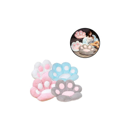 Almohadón Pata De Gato - Asiento Puff Peluche Huella V 1
