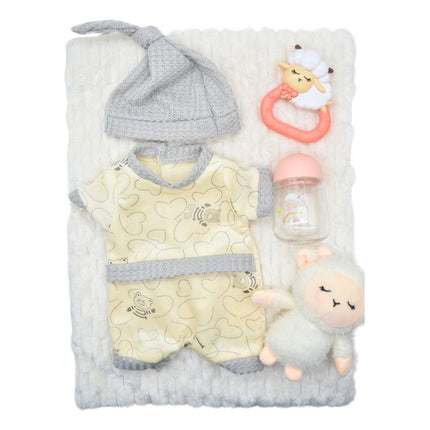 Bebe De Goma Realista Con Manta Y Accesorios 35cm Bebé Piel