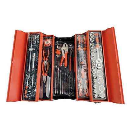 Caja Metálica De Herramienta Para Vehículos 85 Piezas Equus Naranja