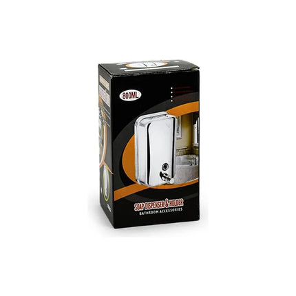 Dispensador Jabon Liquido 800ml Metalico Gris