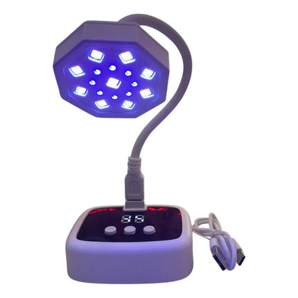 Lampara Uv Mini Para Uñas Flexible Blanco