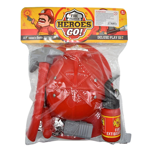 Set De Juego De Bomberos 7pcs Rojo