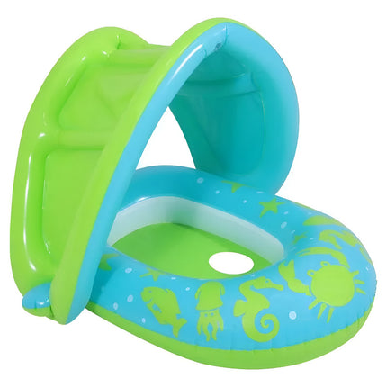 Flotador Lancha Marino Techo Protector Uv Niña Bestway Verde Lima