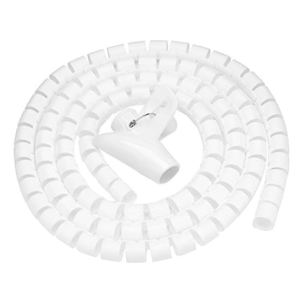 Organizador De Cables Espiral Ancho 6-8mm Largo 2 Metros Blanco