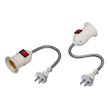 Adaptador Portatil Porta Lampara Interruptor Foco Victoria Blanco