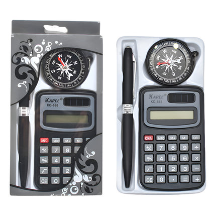 Set Para Regalo Bolígrafo Con Brújula Y Calculadora 17x9cm