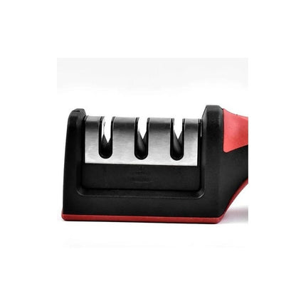 Afilador De Cuchillos Tijeras Manual  Rojo Y Negro