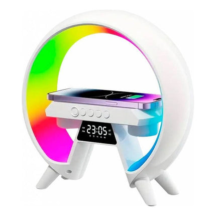 Veladora Parlante Reloj  Cargador Portatil   5 En 1  V V
