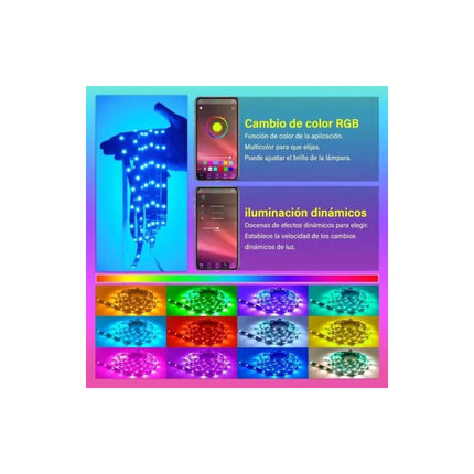 Tira Led Rgb Smart Control Wifi Multicolor Ritmica 5 M Rgb