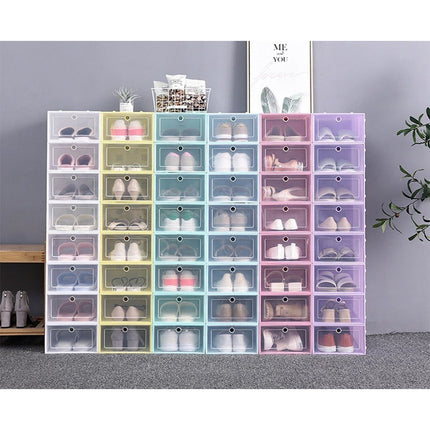 Cajas Organizadoras Zapatos Set X6 Calzado Zapatera Blanco